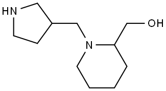 (1-(pyrrolidin-3-ylmethyl)piperidin-2-yl)methanol Structure