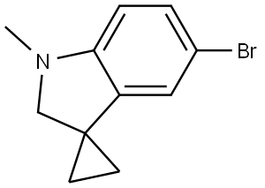 Spiro[cyclopropane-1,3′-[3H]indole], 5′-bromo-1′,2′-dihydro-1′-methyl- Structure