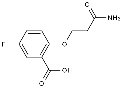 2-(3-amino-3-oxopropoxy)-5-fluorobenzoic acid Structure