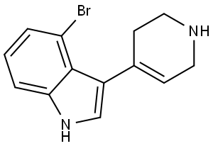 4-Bromo-3-(1,2,3,6-tetrahydropyridin-4-yl)-1H-indole Structure