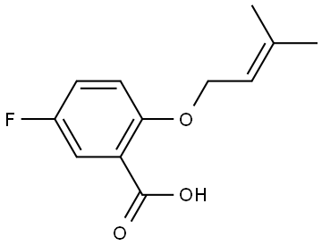 5-fluoro-2-((3-methylbut-2-en-1-yl)oxy)benzoic acid Structure