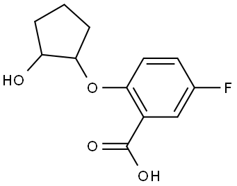 5-fluoro-2-((2-hydroxycyclopentyl)oxy)benzoic acid Structure