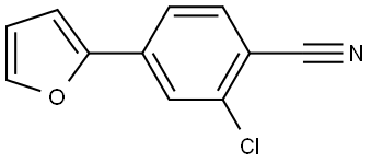 2-chloro-4-(furan-2-yl)benzonitrile Structure