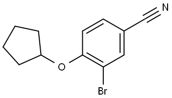 3-Bromo-4-(cyclopentyloxy)benzonitrile Structure