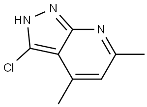 3-chloro-4,6-dimethyl-1H-pyrazolo[3,4-b]pyridine Structure