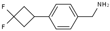 (4-(3,3-Difluorocyclobutyl)phenyl)methanamine Structure