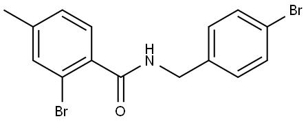 2-Bromo-N-[(4-bromophenyl)methyl]-4-methylbenzamide Structure