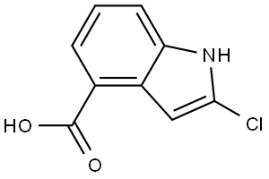 2-chloro-1H-indole-4-carboxylic acid Structure