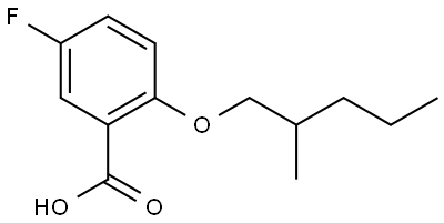 5-fluoro-2-((2-methylpentyl)oxy)benzoic acid Structure