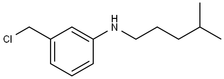 3-(chloromethyl)-N-(4-methylpentyl)aniline Structure