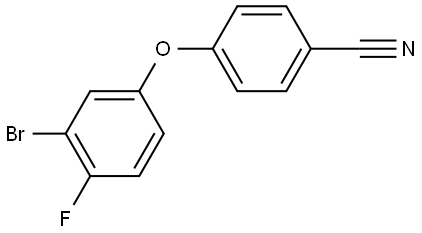 4-(3-Bromo-4-fluorophenoxy)benzonitrile Structure