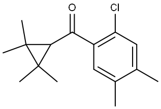 (2-Chloro-4,5-dimethylphenyl)(2,2,3,3-tetramethylcyclopropyl)methanone Structure