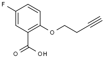 2-(but-3-yn-1-yloxy)-5-fluorobenzoic acid Structure