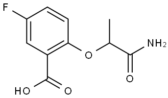 2-((1-amino-1-oxopropan-2-yl)oxy)-5-fluorobenzoic acid Structure