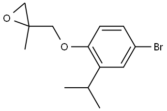 2-[[4-Bromo-2-(1-methylethyl)phenoxy]methyl]-2-methyloxirane Structure