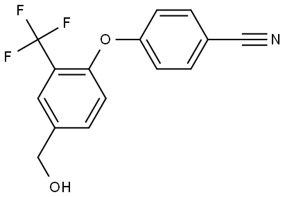 4-(4-(Hydroxymethyl)-2-(trifluoromethyl)phenoxy)benzonitrile Structure