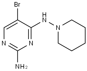 5-bromo-N4-(piperidin-1-yl)pyrimidine-2,4-diamine Structure