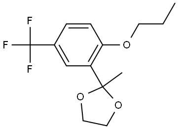 2-Methyl-2-[2-propoxy-5-(trifluoromethyl)phenyl]-1,3-dioxolane Structure