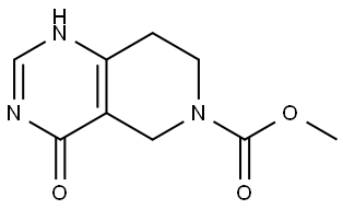 Pyrido[4,3-d]pyrimidine-6(4H)-carboxylic acid, 3,5,7,8-tetrahydro-4-oxo-, methyl ester Structure