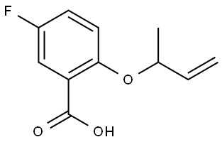 2-(but-3-en-2-yloxy)-5-fluorobenzoic acid Structure