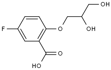 2-(2,3-dihydroxypropoxy)-5-fluorobenzoic acid Structure