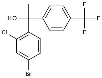 4-Bromo-2-chloro-α-methyl-α-[4-(trifluoromethyl)phenyl]benzenemethanol Structure