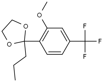 2-[2-Methoxy-4-(trifluoromethyl)phenyl]-2-propyl-1,3-dioxolane Structure