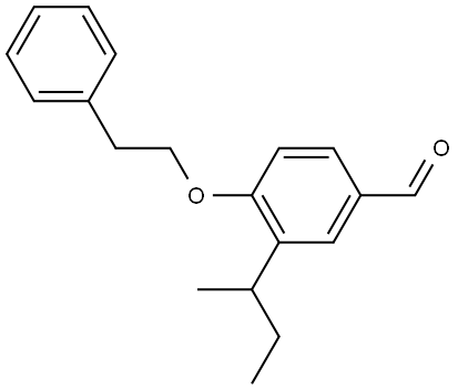 3-(1-Methylpropyl)-4-(2-phenylethoxy)benzaldehyde Structure