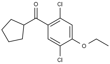 Cyclopentyl(2,5-dichloro-4-ethoxyphenyl)methanone Structure