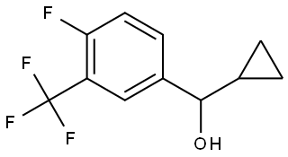 α-Cyclopropyl-4-fluoro-3-(trifluoromethyl)benzenemethanol Structure