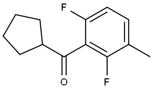 Cyclopentyl(2,6-difluoro-3-methylphenyl)methanone Structure