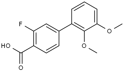 3-Fluoro-2',3'-dimethoxy[1,1'-biphenyl]-4-carboxylic acid Structure