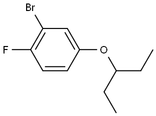 2-Bromo-4-(1-ethylpropoxy)-1-fluorobenzene Structure