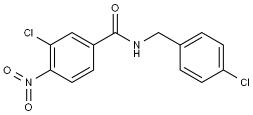 3-chloro-N-(4-chlorobenzyl)-4-nitrobenzamide Structure