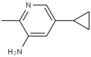 5-Cyclopropyl-2-methyl-3-pyridinamine Structure