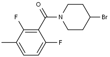 (4-Bromo-1-piperidinyl)(2,6-difluoro-3-methylphenyl)methanone Structure