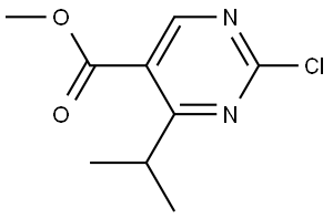 5-Pyrimidinecarboxylic acid, 2-chloro-4-(1-methylethyl)-, methyl ester Structure