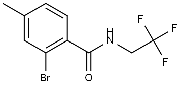 2-Bromo-4-methyl-N-(2,2,2-trifluoroethyl)benzamide Structure