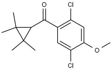 (2,5-Dichloro-4-methoxyphenyl)(2,2,3,3-tetramethylcyclopropyl)methanone Structure