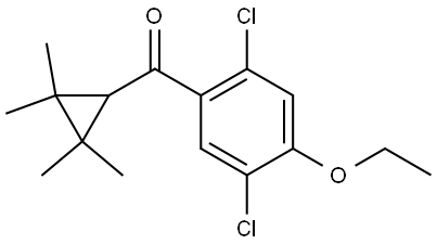 (2,5-Dichloro-4-ethoxyphenyl)(2,2,3,3-tetramethylcyclopropyl)methanone Structure