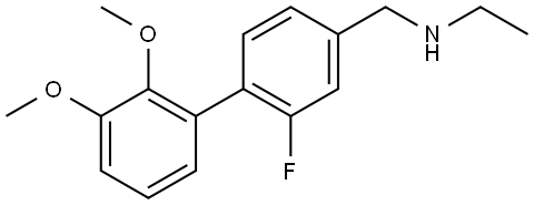 N-Ethyl-2-fluoro-2',3'-dimethoxy[1,1'-biphenyl]-4-methanamine Structure