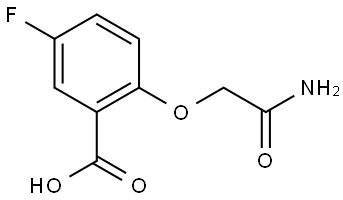 2-(2-amino-2-oxoethoxy)-5-fluorobenzoic acid Structure