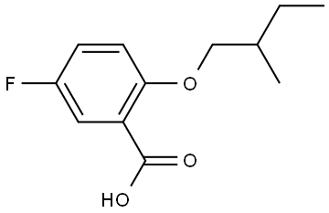 5-fluoro-2-(2-methylbutoxy)benzoic acid Structure