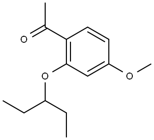 1-[2-(1-Ethylpropoxy)-4-methoxyphenyl]ethanone Structure