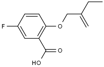 5-fluoro-2-(2-methylenebutoxy)benzoic acid Structure