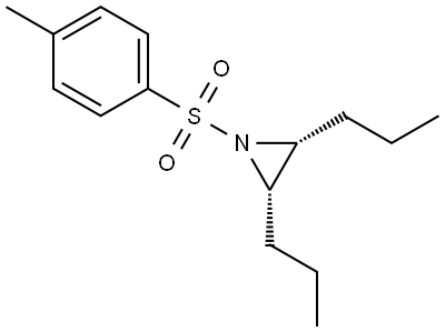 Aziridine, 1-[(4-methylphenyl)sulfonyl]-2,3-dipropyl-, (2R,3S)-rel- Structure