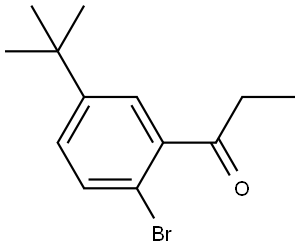 1-[2-Bromo-5-(1,1-dimethylethyl)phenyl]-1-propanone Structure