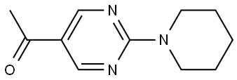 1-[2-(1-Piperidinyl)-5-pyrimidinyl]ethanone Structure