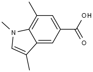 1,3,7-Trimethyl-1H-indole-5-carboxylic acid Structure