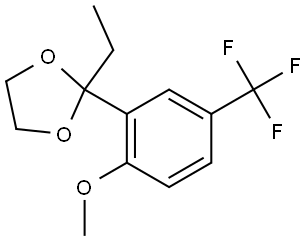 2-Ethyl-2-[2-methoxy-5-(trifluoromethyl)phenyl]-1,3-dioxolane Structure